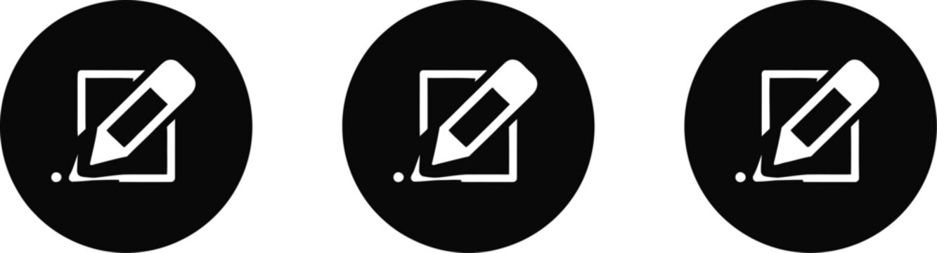 Edit icon vector, pencil edit symbol for interface design content modification user input forms website controls and mobile applications.