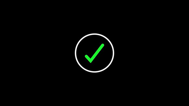 white checkmark icon in a green circle
