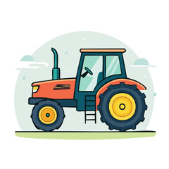 Obraz premium Flat design 3D render of construction vehicle set