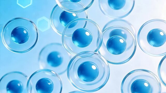 Cellular structures in blue