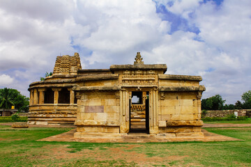 Fototapeta premium Left Side Entrance of Durga Temple, Aihole, Karnataka, India