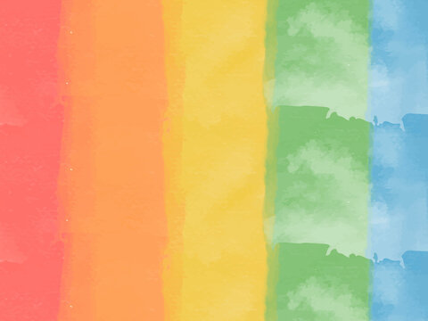 Minimalist Pride Rainbow Stripes Backdrop with Soft Watercolor Texture