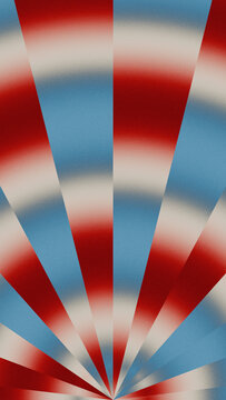 Vertical Patriotic Red White Blue Sunburst Background for Mobile Design