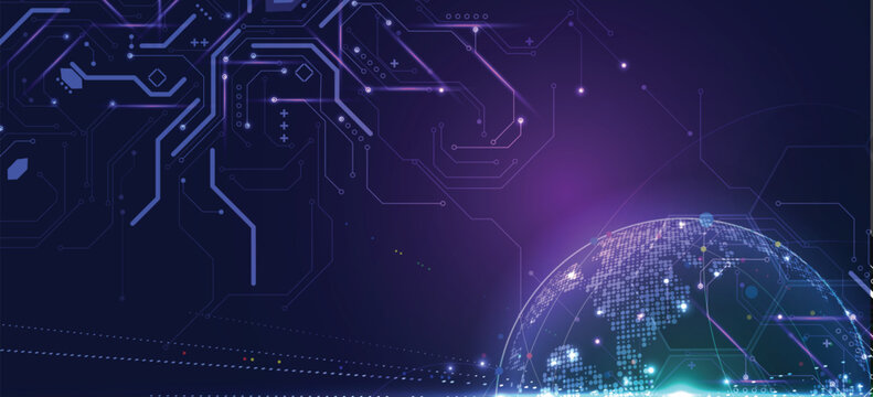 Abstract circuit pattern technology concept background