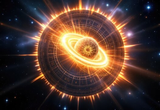 Cosmic clock explodes with planetary ring