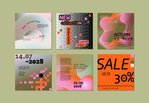 Abstract Social Media Layout