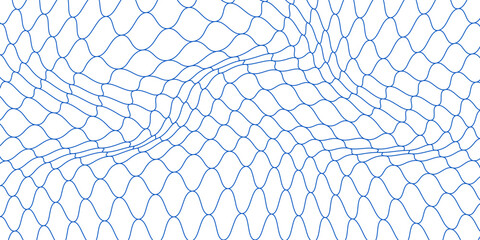 Fishing or netball. Repeating hexagon pattern. Black wired mesh texture isolated on a white background. Metallic or fabric fence, cage or lattice structure. Vector graphic illustration. © Haikal