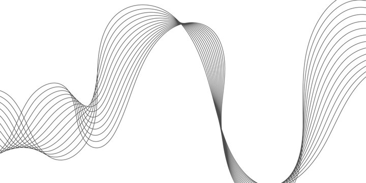 abstract background featuring wavy gray lines on a white backdrop creating a smooth and elegant pattern design for modern and creative wave design.