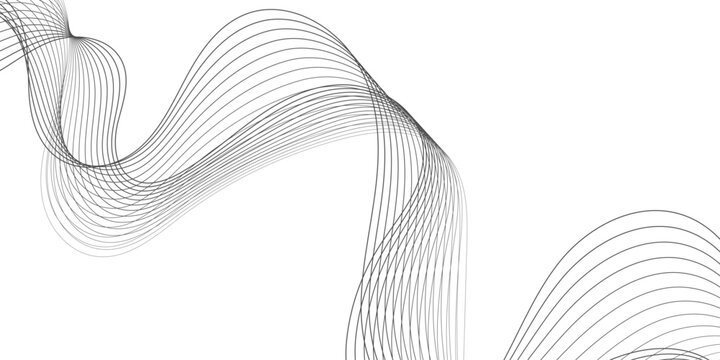 abstract background featuring wavy gray lines on a white backdrop creating a smooth and elegant pattern design for modern and creative wave design.