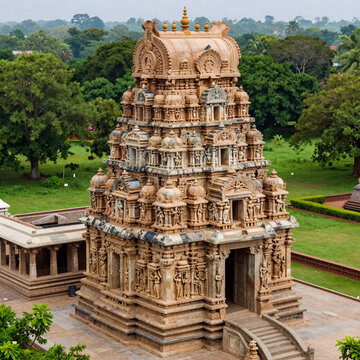 Isometric Trip Asia. Explore The Virupaksha Temple In Hampi, Karnataka During An Indian Tourism Lockdown Trip To The Ancient City Of Vijayanagar