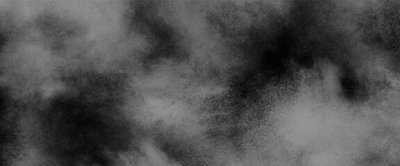 Fototapeta premium Abstract white and gray isolated cloud cumulus clouds. Gray aquarelle painted realistic fog or mist smoky textured canvas design. White and ash messy wall stucco texture background.