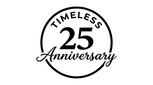 Timeless 25th anniversary celebration logo design.