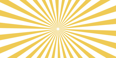 Fototapeta premium Golden Radial Sunburst Pattern : Bright Retro Geometric Rays Background Design