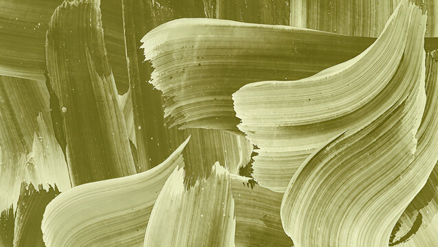 Creative brush strokes blend shades of green in a stunning artwork