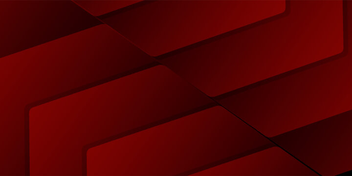 Abstract glowing diagonal arrow lines on red background. Shiny red gradient stripes lines. Modern graphic. Futuristic concept. Horizontal banner template. Vector illustration