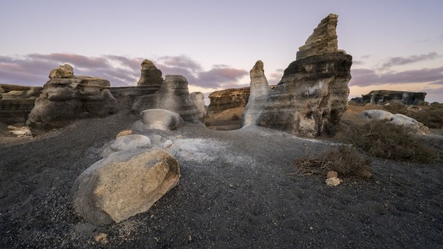 Stratified City, Ciudad estraticicada, Antigua Rofera de Teseguite, Lanzarote, Canary Islands, Spain