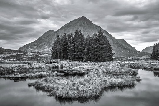 Buachaille Etive M&ograve;r or The Buachaille, Glen Etive, Highlands, Scotland, United Kingdom