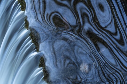 Reflection in a stream, &Ouml;stersund, J&auml;mtland, Sweden, October 2021