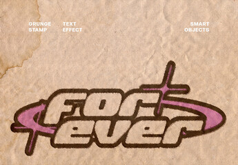 Grunge Stamp Text Effect For Logo And Branding Design
