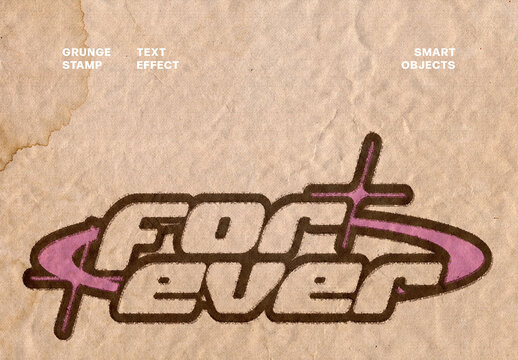Grunge Stamp Text Effect For Logo And Branding Design