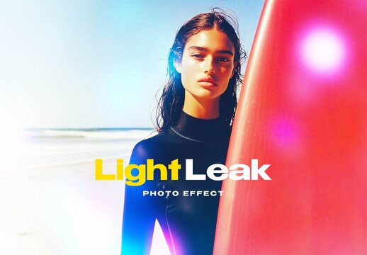 Light Leak Photo Effect For Poster And Social Media Design