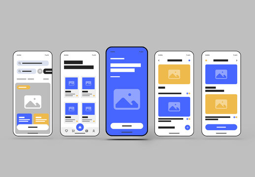 Contemporary Furniture Store Mobile App UI Design Template