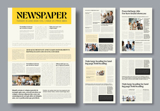 Modern Newspaper Editorial Template