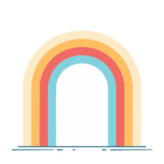 Fototapeta premium Flat rainbow arch vector illustration