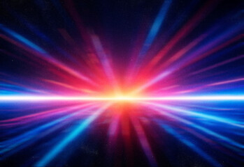 Abstract cosmic light tunnel with colorful nebula rays and glowing energy portal background © DesignSells