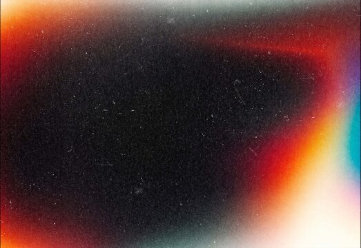 Abstract cosmic nebula background with colorful rainbow gradient and starry dust texture