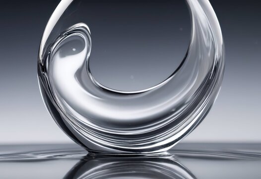 Close-up of a transparent wine glass filled with water