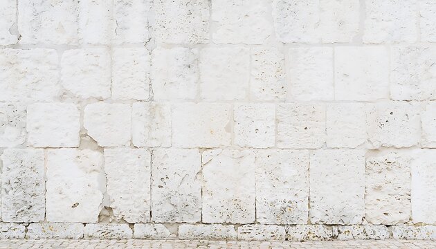 Weathered White Brick Wall Texture Background.