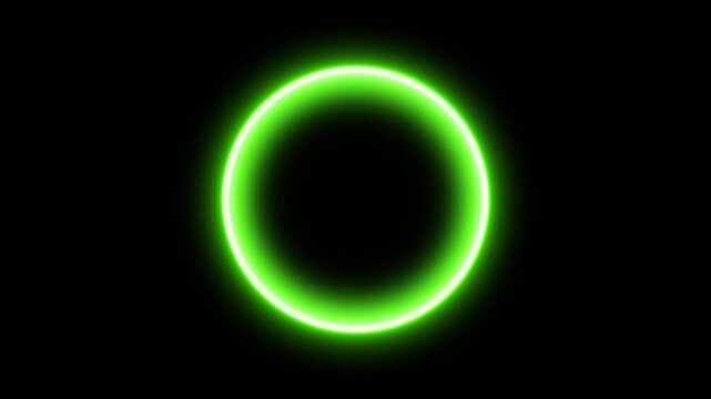 Green Wide Energy Ring Portal Effect with Alpha Channel