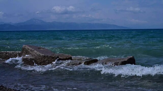 海, 水, 浜, 惰性で進む, 風景, 自然, 波, 空, ロック, アイランド, サマー, 海岸線, サーフ, 砂, 岸, 地平線, あばたのある, 青, 太陽, 海景, 旅行, タイド