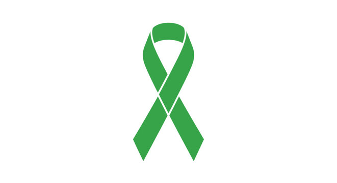Green Awareness Ribbon Symbol for Support and Hope.