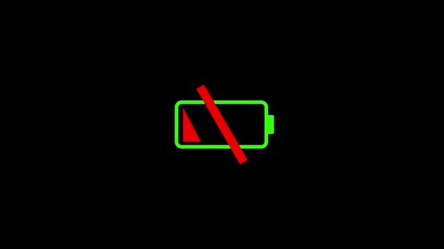 Prohibition Symbol Digital Error Red Cross Over Power Button Isolated Neon Glow Minimalist Tech Warning U I Animation Concept
