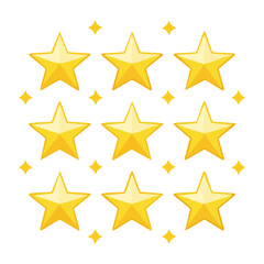 Obraz premium Yellow star and diamond vector pattern