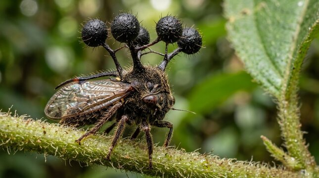 Brazilian Treehopper Bizarre Anatomy Macro
