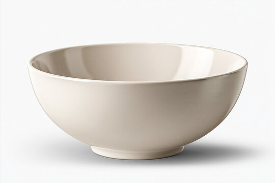 Empty Ceramic Bowl Isolated on White Background