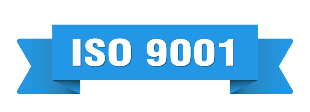 iso 9001 ribbon isolated on transparent background. iso 9001 ribbon