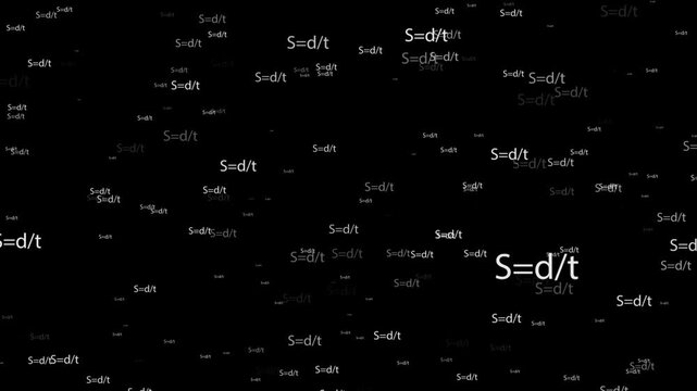 scientific education formula on the black background.4k loop animation