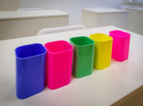 Modern classroom interior in a children&rsquo;s educational center, ready for learning and development.
