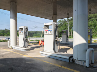 Old Fuel Pumps at a Deserted Roadside Gas Station  © ahunism