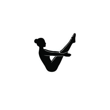 Boat Pose Silhouette