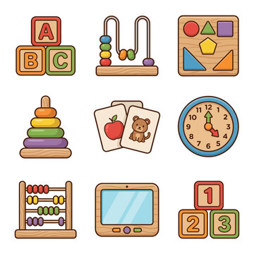 Colorful Educational Toys For Children.