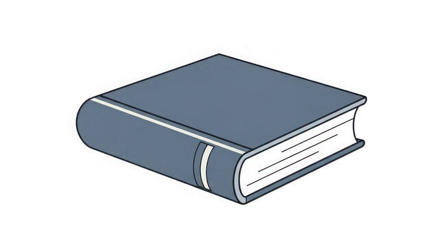 Simple closed book icon with stack
