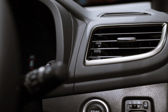 Close up car ventilation system and air conditioning controls of modern car. concept transport travel.	