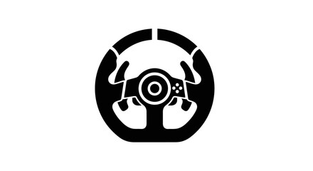 Steering wheel with gaming controller. © imam