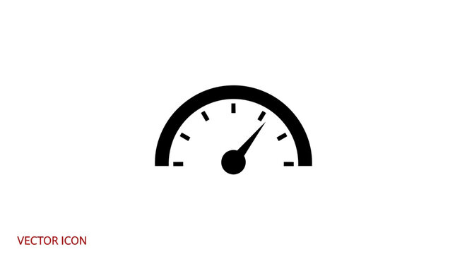 Speedometer gauge with dial indicator.