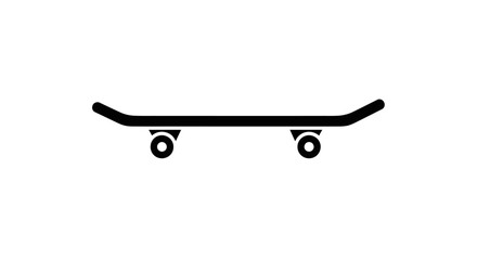 Black skateboard with wheels attached. © amri